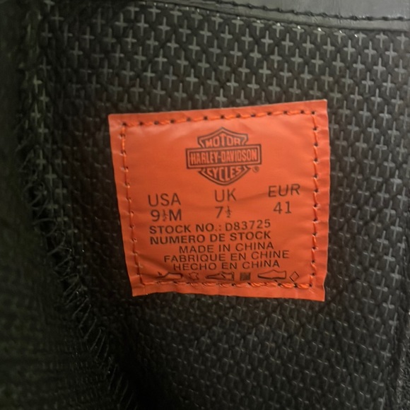Harley Davidson side zip buckle boots size 9.5 - Picture 4 of 7